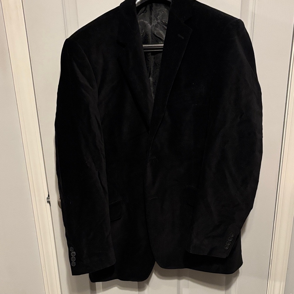 Men’s black velvet blazer 42 Long